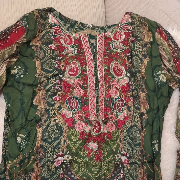 Elegant Light Multicolor Bohemian Dress Size Medium - Picture 2 of 13